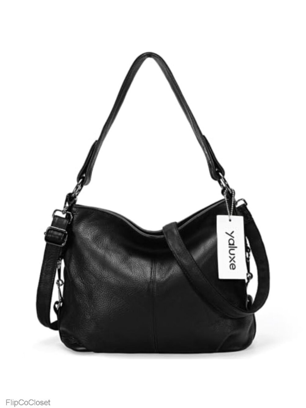 Genuine Leather Hobo Shoulder Bag Convertible Crossbody Purse